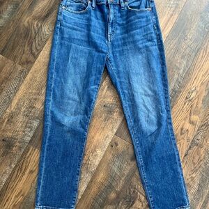 Madewell Women's Straight high rise slim crop boyjean.